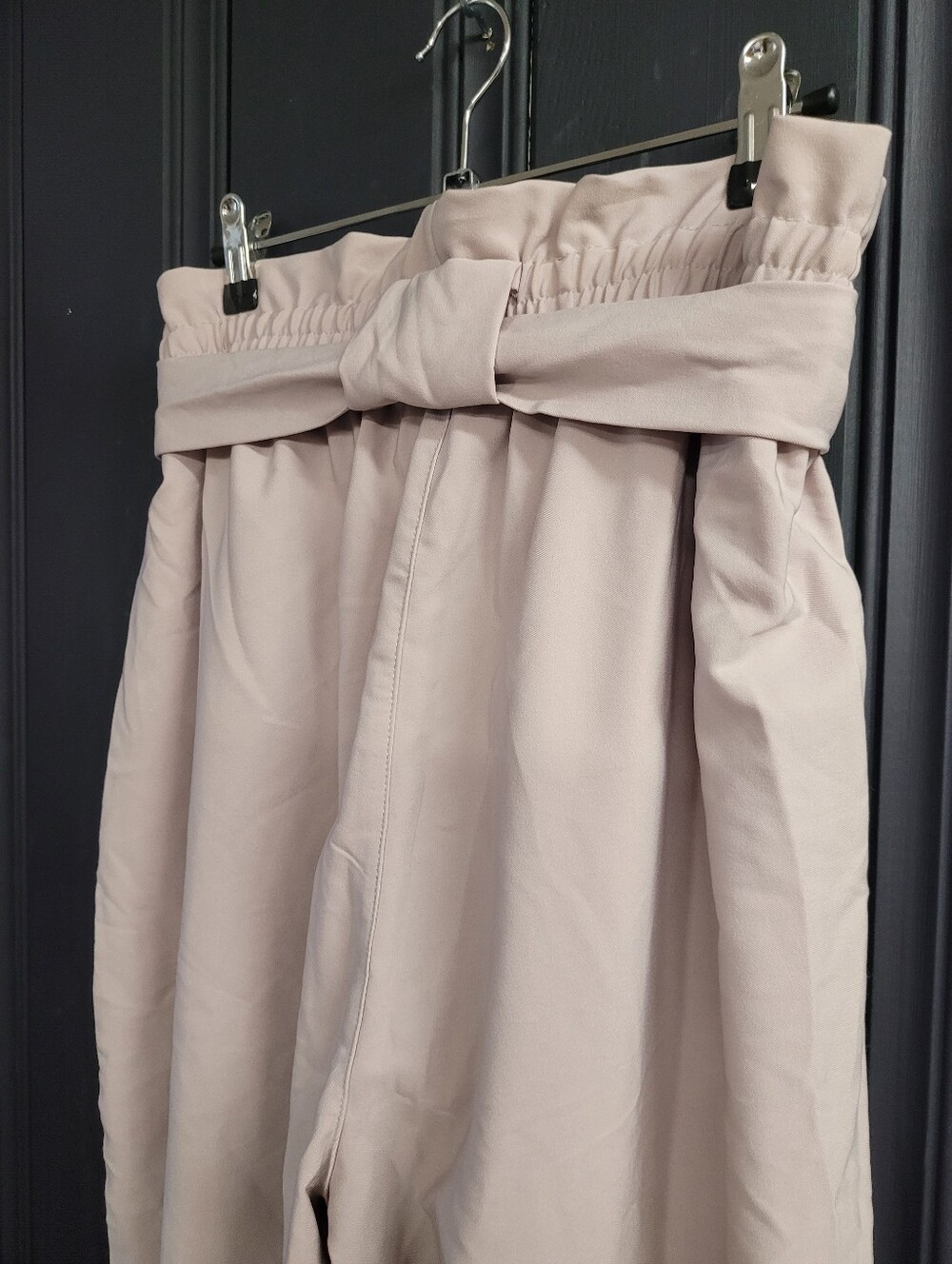 Grace Karin High-Waist Paperbag Tie-Waist in bushy lavendar - Picture 4 of 6